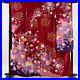 64.2inc Japanese Kimono SILK FURISODE Rose Wisteria Red