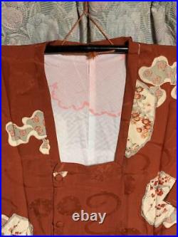 Antique Road Coat Red Pure Silk Japanese And Western Style