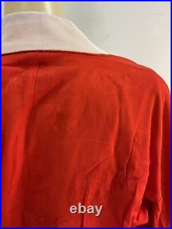 Authentic Traditional Japanese Kimono Red / Black Silk Sash No Size Tags