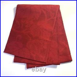 Japanese 1280 Nagoya Obi Silk Summer Garment Gauze Red Woven Pattern