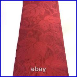 Japanese 1280 Nagoya Obi Silk Summer Garment Gauze Red Woven Pattern