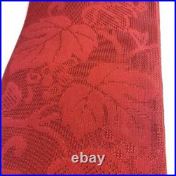 Japanese 1280 Nagoya Obi Silk Summer Garment Gauze Red Woven Pattern