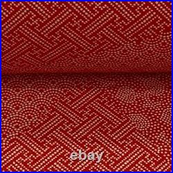 Japanese Cloth Material For Kimono Fabric Red Pure Silk E1164