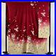Japanese Kimono Furisode Pure Silk Cherry Blossom Foil Red Color M Size