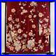 Japanese Kimono Furisode Yamato Moutan Ran Chrysanthemum Silk Crepe Red Color