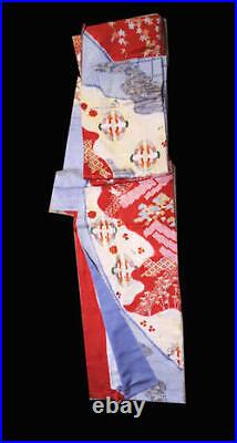 Japanese Kimono In Stock Now Onpure Silk Furisode Kimono No. 13 Vermilion Red And