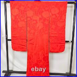 Japanese Kimono Nagajyuban Wedding Dress Bride Costum Arabesque Crimson 9443