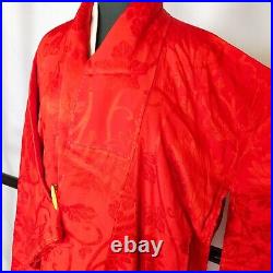 Japanese Kimono Nagajyuban Wedding Dress Bride Costum Arabesque Crimson 9443