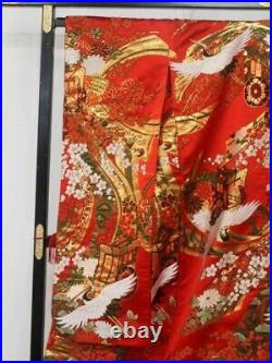 Japanese Kimono Uchikake Luxurious Wedding Pure Silk gold red japan