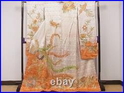 Japanese Kimono Uchikake Wedding Dress Bride Costum 2 Phoenix Embroidery 9126