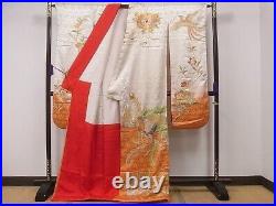 Japanese Kimono Uchikake Wedding Dress Bride Costum 2 Phoenix Embroidery 9126