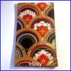 Nagoya Obi 4k1709 Cotton Summer Garments Silk Flower All-Round Red Gold