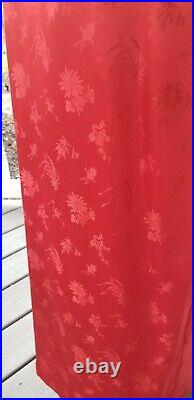 Red 100% pure Mulberry silk Kimono from Japan