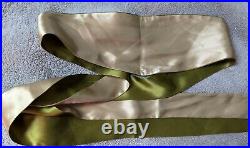 Red Envelope 100% Silk Kimono Robe with Obi Belt Luxe Chartreus Green S/M