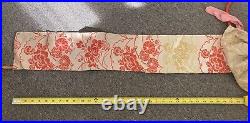 Vintage Japanese Obi Gold Red Silk Kimono Asseccory Pre-tied Collectible